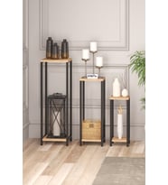 Metal Salon Hol Dekoratif Yan Sehpa Balkon Masası