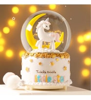 Unicorn Işıklı Müzikli Püskürtmeli Büyük Boy Kar Küresi