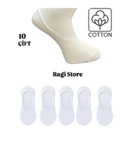 10'lu Beyaz Erkek Babet Çorap (Beyaz)