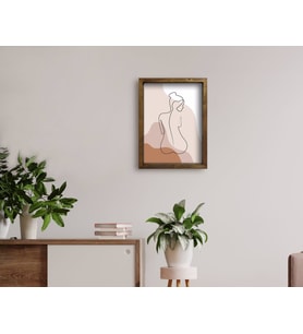 BK Home Doğal Masif Ahşap Çerçeveli Tablo 45x65cm-57