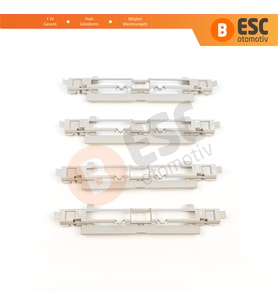 Opel Astra H 2004-2014 Zafira B 2005-2015 5187877 5187878 İçin 4 Adet Tavan Ray Oluk Çıta Kapağı Bej