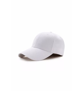 Unisex Beyaz Düz Şapka