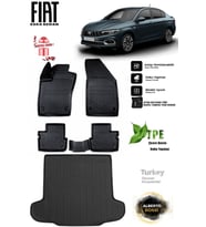 Fiat Egea Sedan 2017 Araca Özel 3D Paspas Ve 3D Bagaj Havuzu