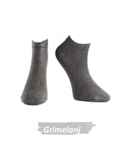 Jiber Erkek Modal Likaralı Patik Çorap 6100 - 12 Adet (Grimelanj)