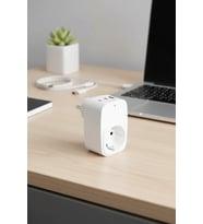 Tekli Yüksek Voltaj Korumalı Duvar Prizi 2x Type-c 1x Usb Çıkışlı Priz Grup Priz Çoğaltıcı Beyaz