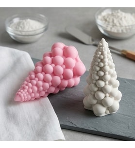 Dekoratif Çam Ağacı Silikon Kalıp 9x5 Cm