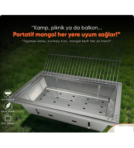 MİRAÇ 45X30CM KATLANIR MANGAL ÇANTALI LAZER KESİM ORTA BOY