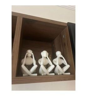 3'lü Set Meditasyon Modern Biblo Masa Üstü biblo, Görmedim Duymadım Bilmiyorum Hean Speak See