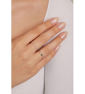 Elika Silver 925 Ayar Gümüş Burgu Model İkili Yüzük Set