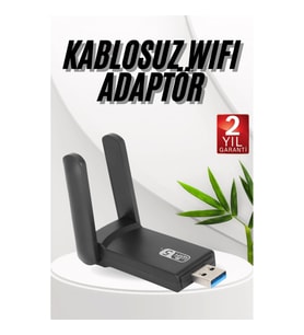 Mey İthalat® Wifi Adaptörü Bt5.0 Wifi 2'si Bir Arada Çift Bantlı Çift Anten