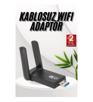 Mey İthalat® Wifi Adaptörü Bt5.0 Wifi 2'si Bir Arada Çift Bantlı Çift Anten