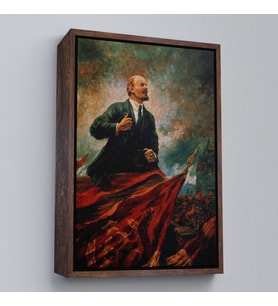 Çerçeveli Sovyet lideri Vladimir Lenin Tablo (Beyaz)