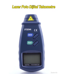 Dijital Lazer Takometre, Hassas Devir Ölçüm Cihazı, El Tipi RPM Metre