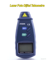 Dijital Lazer Takometre, Hassas Devir Ölçüm Cihazı, El Tipi RPM Metre