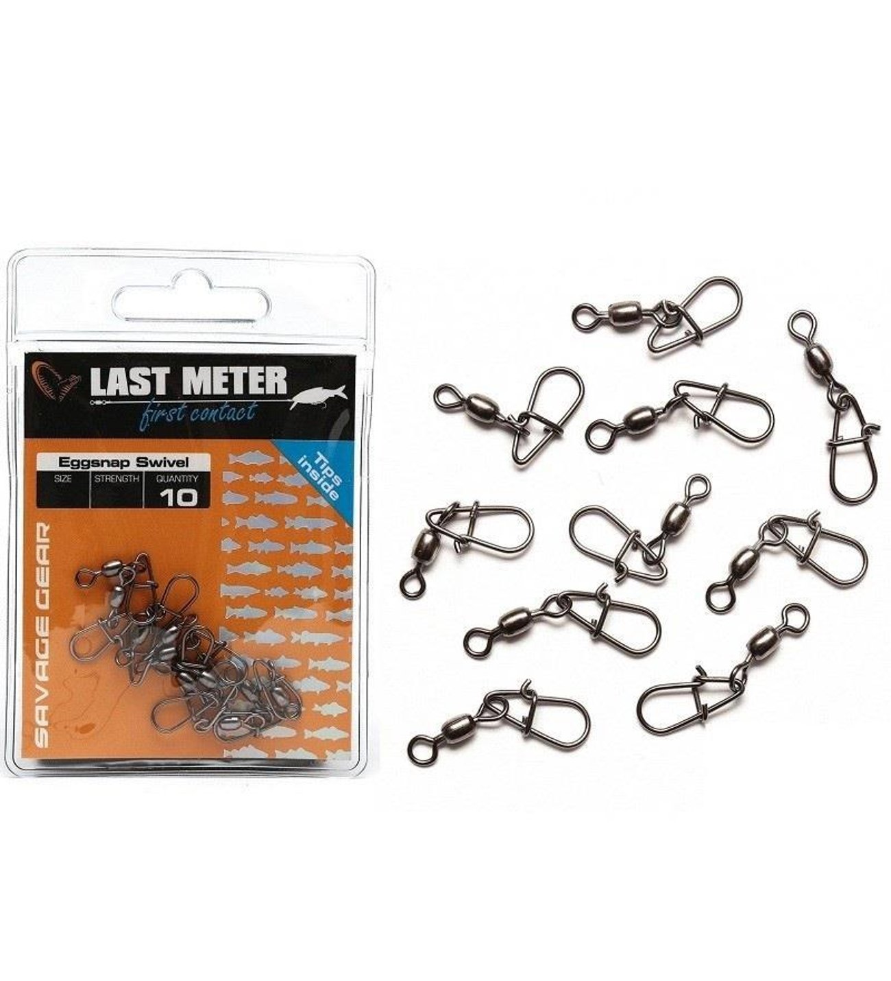Savage Gear Eggsnap Swivel M Klipsli Fırdöndü 23 kg 10ad.
