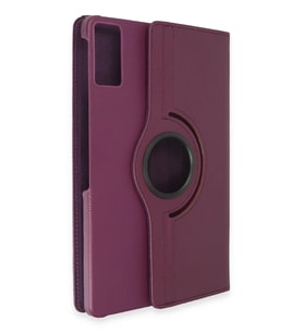 Pad 6 Kılıf 360 Tablet Deri Kılıf - Mürdüm Arka Kapak Lacivert