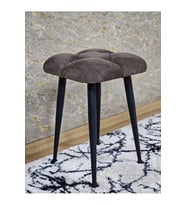 Kare Siyah Boyalı Konik Ayaklı Tabure - Oturak - Bar Taburesi - Ayaklı Tabure Kahverengi Renk 48 x 33 Boyut/Ebat (Çok Renkli)