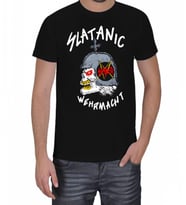 SLAYER - SLATANIC WEHRMACHT - Vintage Erkek Tişört (Siyah)