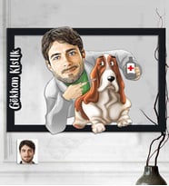Kişiye Özel 3D  Ahşap Tablo Veteriner Erkek 30x40 -2