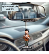 Kişiye Özel Karikatür Erkek Ayna Süsü – Araç İçi Esprili Hediyelik