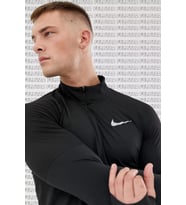 Nike Dri Fit Element Top Half Zip Sweatshirt Erkek Uzun Kollu Yarım Fermuar Sporcu Üstü Siyah