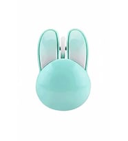 Tavşan figürlü Kablosuz Mouse pil Dahil Etiket Hediyeli Mavi