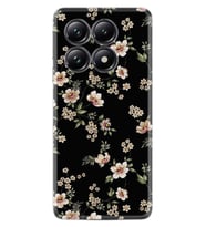 Xiaomi 14T Pro Kılıf Boutique Baskılı Resimli Siyah Fon Çiçek Pcode -045