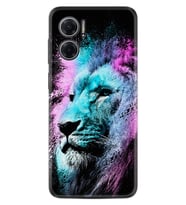 Xiaomi Redmi Note 11E Kılıf Silikon Desen Özel Seri Pink Blue Leon 1603