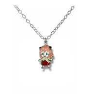 Anime Spy X Family Anya Forger Figürlü Unisex Kolye – 60 cm Zincirli Sevimli Karakter Takı (Gümüş)