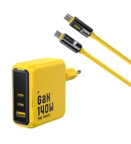 Aohi Youth 140W 3 Portlu Şarj Adaptörü, 240W 8K Süper Hızlı Şarj/Data Kablosu Seti