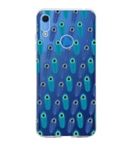 PrintiFy Huawei Y6 2019 ile Uyumlu 1mm Slim Fit Nazar Boncuğu 4 Baskılı Şeffaf  Kılıf