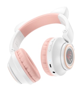 BLUETOOTH CAT Kulaklık LED'li Kablosuz Kulaklık  7 saat arama ve müzik SD kart ve Aux çalma modlu