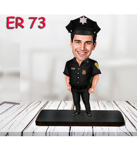 Kişiye Özel Ahşap Biblo - Erkek Polis Karikatür Biblo 10
