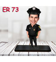 Kişiye Özel Ahşap Biblo - Erkek Polis Karikatür Biblo 10