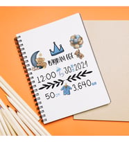 Hoş Geldin Bebek Tasarımlı Defter Kişiye Özel