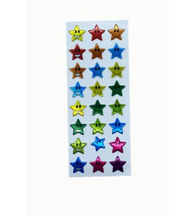 Sticker Kabartmalı Stiker Defter, Planlayıcı Etiket Gülen Yıldız  (cb350) 16x7 cm