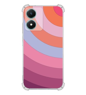 PrintiFy Vivo Y16 Uyumlu Köşe Korumalı Renk Cümbüşü F Tasarımlı Şeffaf Silikon Kılıf