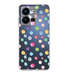 PrintiFy Vivo Y22s ile Uyumlu Water Color 6  Kamera Korumalı Şeffaf  Kılıf