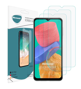 Microsonic Samsung Galaxy M33 Screen Protector Nano Glass Cam Ekran Koruyucu (3`lü Paket) (Renksiz)