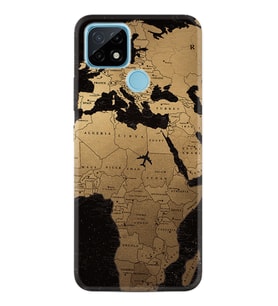 Realme C11 C21 C21Y C25Y C11 2021 Kılıf Desemli Silikon Map Planet 1656