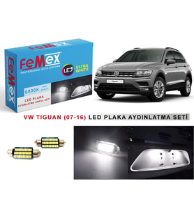 Volkswagen Tiguan (2007-2016) LED Plaka Aydınlatma Ampul Seti FEMEX Parlak Beyaz