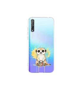 Huawei P Smart S ile Uyumlu Splash Mirket Tasarımlı Şeffaf Silikon Kılıf