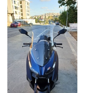 MOTOCAM Arora Max PRO 125 Ön Cam 2023-2026 Model 65cm Şeffaf Renkli 4mm ORTA BOYLU