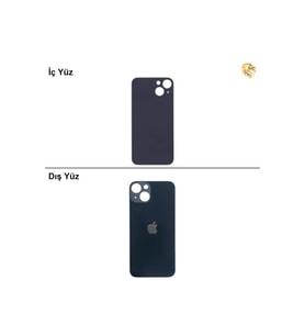 iPhone 13 MİNİ Lacivert Renk Arka Kapak Arka Cam Batarya Kapağı Lazer Kesim Kapak Pil Kapağı
