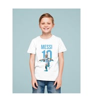 Messi 10 Baskılı Unisex Futbolcu Çocuk Tişört (1-12 Yaş)