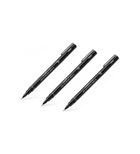 Uni-Ball Teknik Çizim Kalemi Markör Akrilik Uçlu Kalem Fine Line Pin 0.4 Mm Siyah (12 Li Paket)