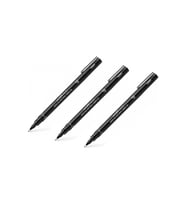 Uni-Ball Teknik Çizim Kalemi Markör Akrilik Uçlu Kalem Fine Line Pin 0.4 Mm Siyah (12 Li Paket)