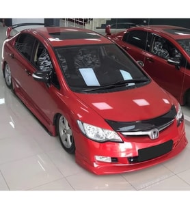Honda Civic Fd6 Makyajsız Kasa Typer Ön Ek Karlık Mat Siyah Plastik 2006 2007 2008 2009