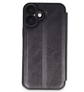 iPhone 16 Plus Kılıf Flip Cover - Siyah