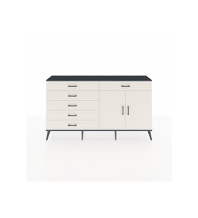 Arges Konsol Tek Raflı 6 Çekmeceli 2 Kapaklı 176x30x99 Antrasit-Aytaşı